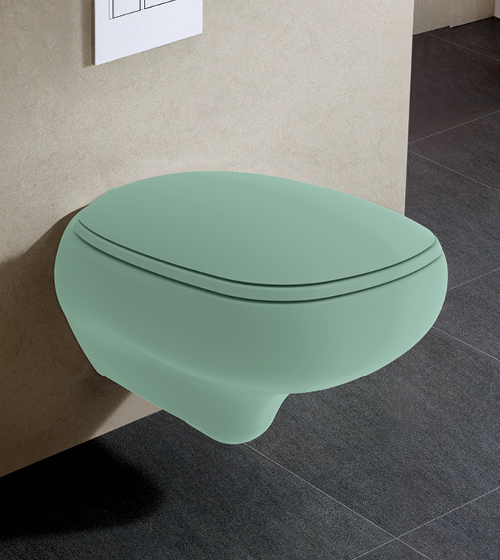 Rimless Wall Hung WC With UF Slim Seat Cover  – Aquant India